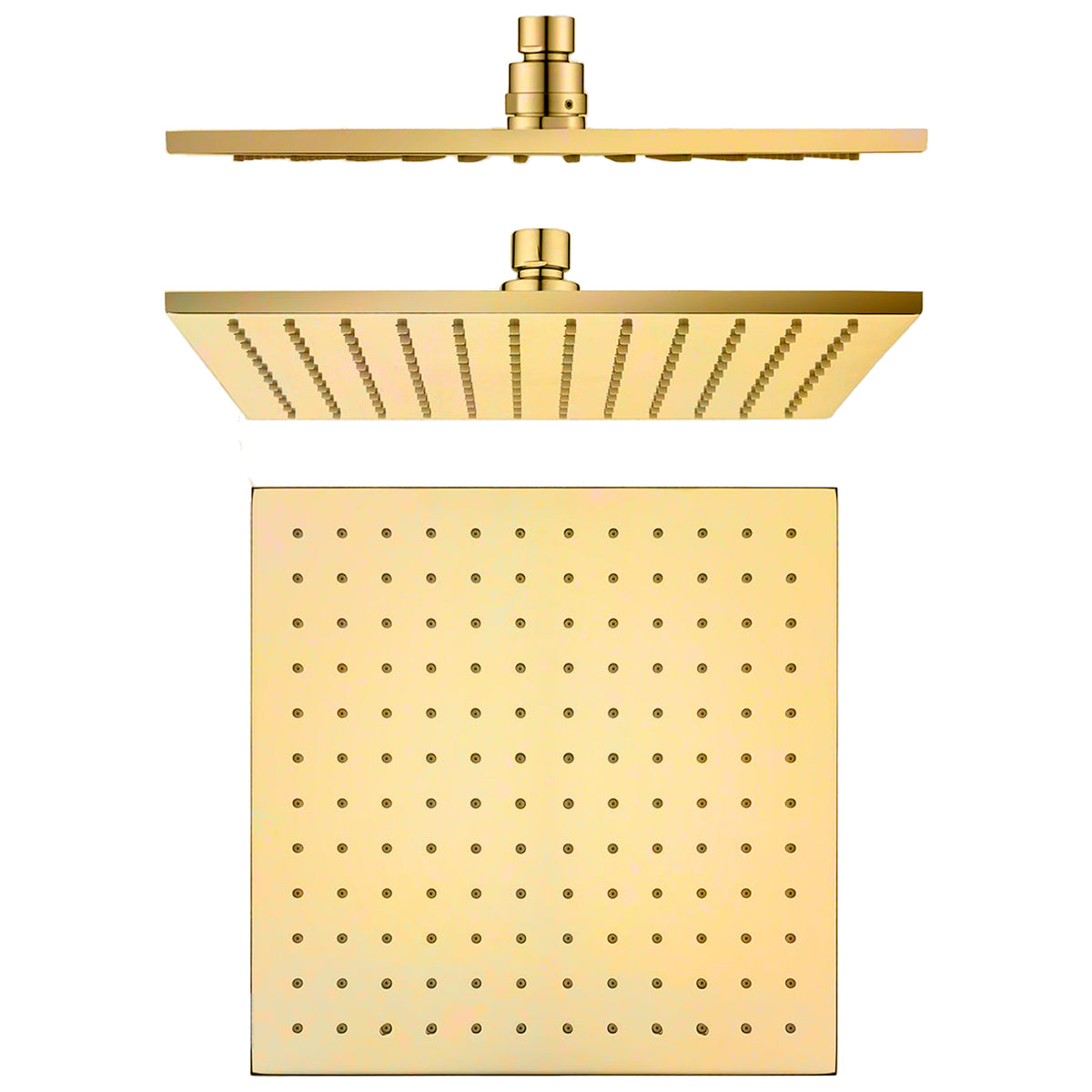 Aflo Brushed Gold Shower Head Brs 250mm Square(tbd