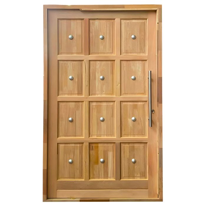Solid Doors Framed 12 Panel 1200X2100mm Right Hand Pivot Door