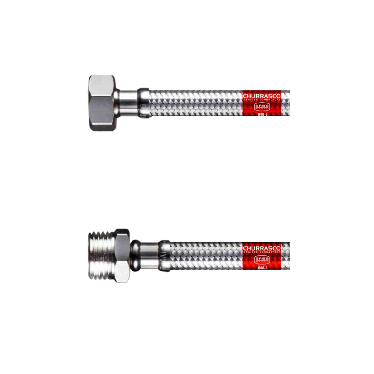 Gio Plumbing Connector SS 1/2m-1/2f 350mm