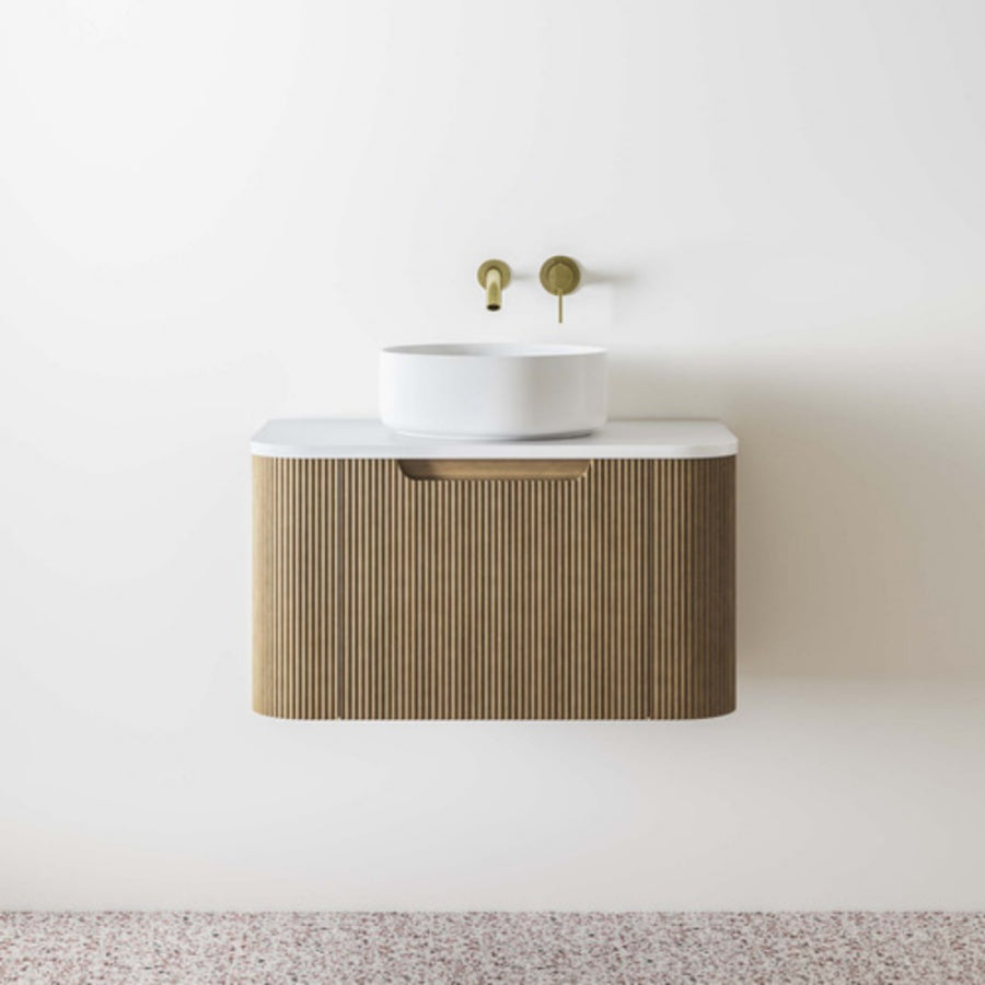 Madeira Oak Vanity 800 & Slab Excl Basin