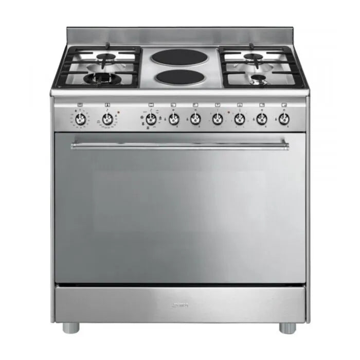Smeg 90cm Stainless Steel Gas Electric Stove - SSA92MAX9