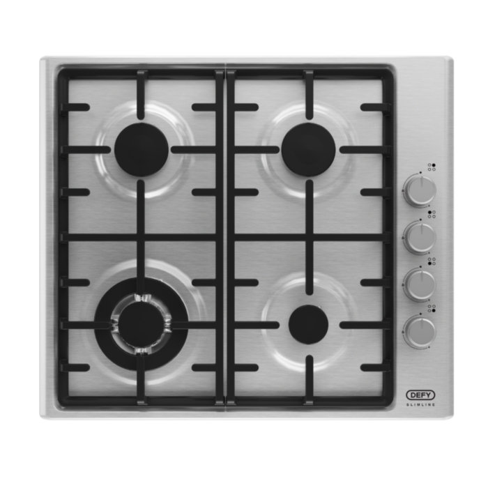 Defy Slimline Gas Hob Side Control (Stainless Steel) - DHG602