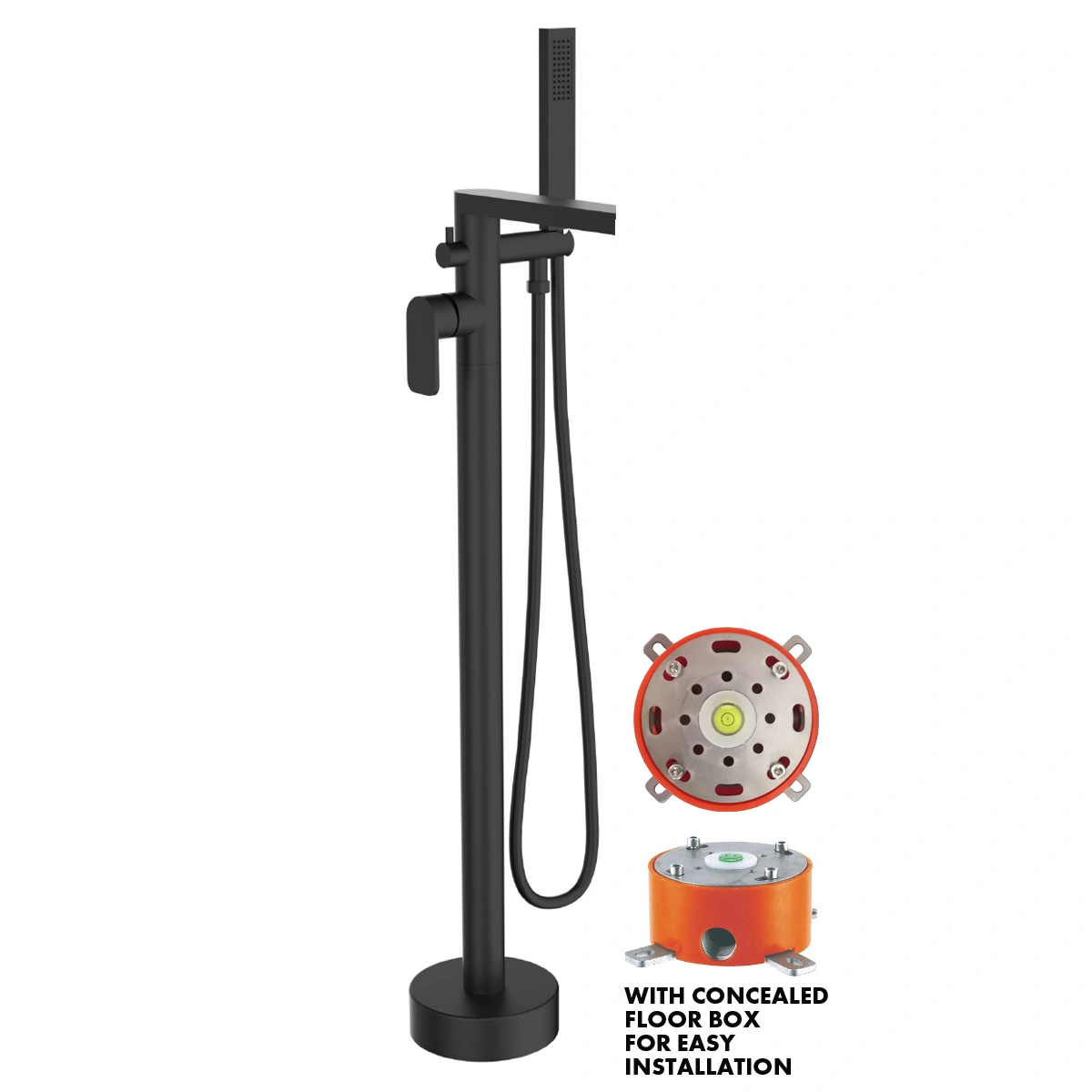 Aquatec F/s Bath Mixer Reflex Matt Black