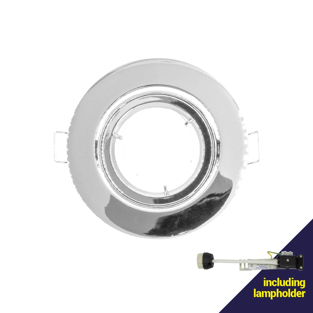 Chrome Tilt 220V Downlight with 82mm Cut Out