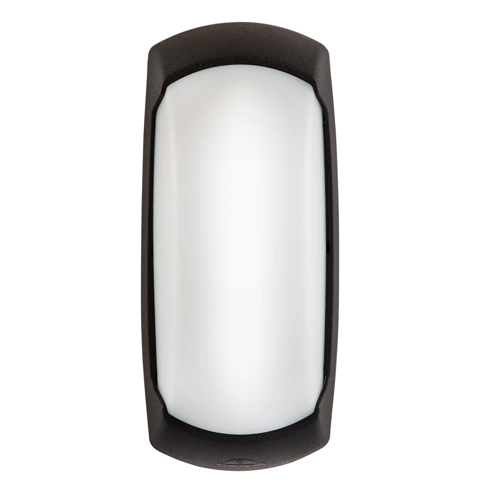 Francy Black Outdoor Resin Wall Light with Diffuser