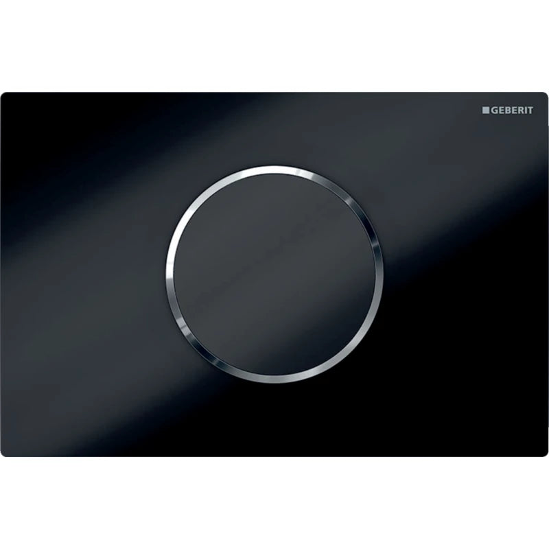 GEBERIT 115.908.KM.6 SIGMA10 ELECTRONIC FLUSH ACTUATOR PLATE BLACK/CP