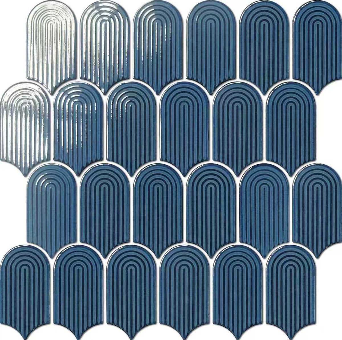 Mosaic CW Fan Blue Glossy