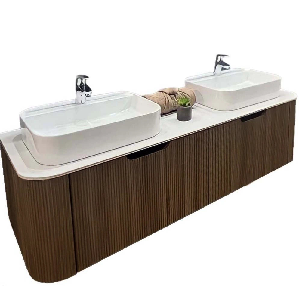 Madeira Walnut Vanity 1500 & Slab Excl Basin