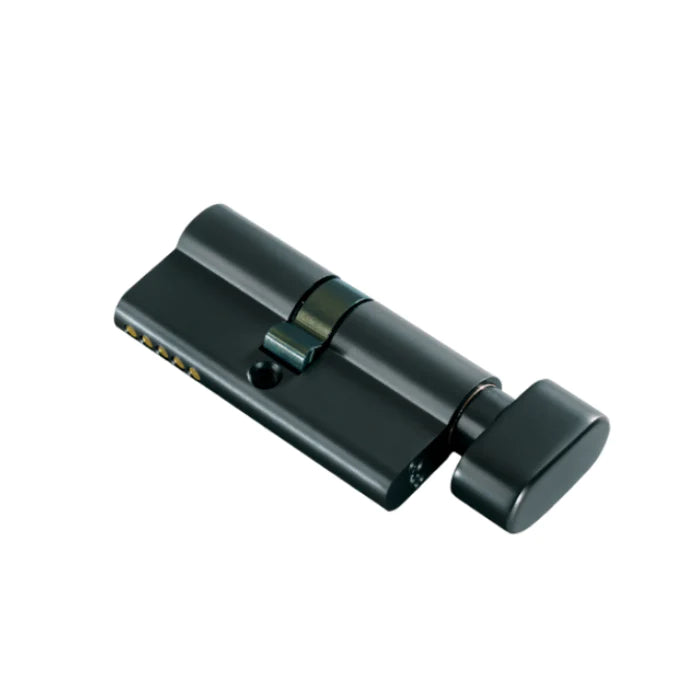 QS Cylinder Black Knob With 3 Keys