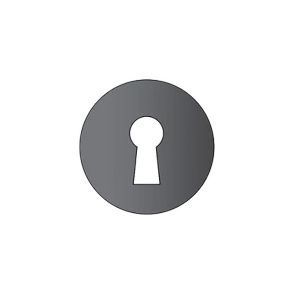 QS Escutcheon Keyhole per Pair Only Matt Black