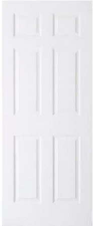 Interior Door Deep Mould 6 Panel White w813 x h2032mm