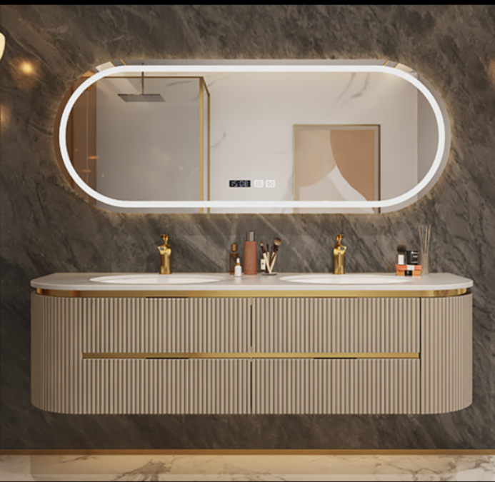 CB 2006 Khakhi Grey Bathroom Vanity 1600mm