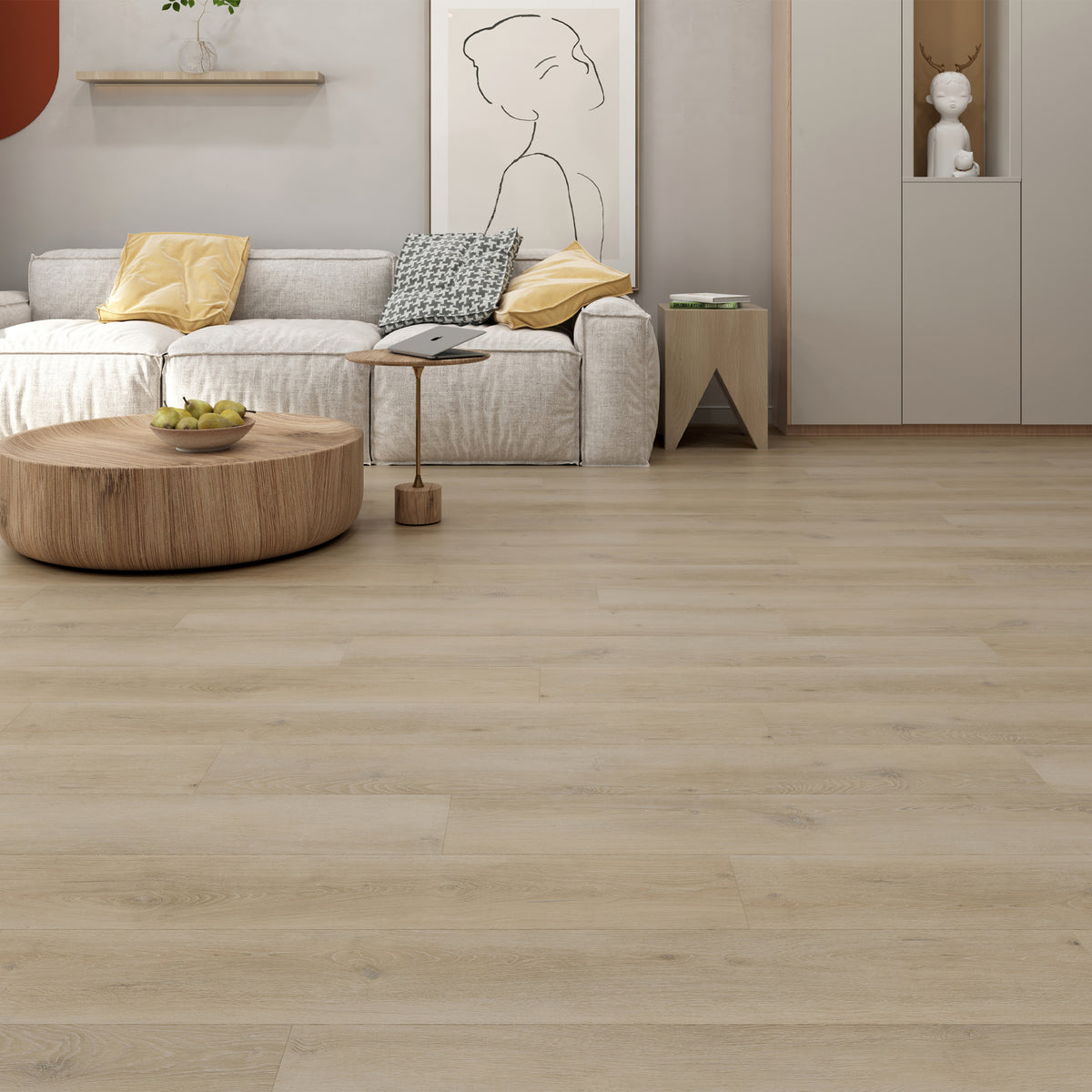 VINYL WHITE OAK 5MM (2.26SQM)(NEW)