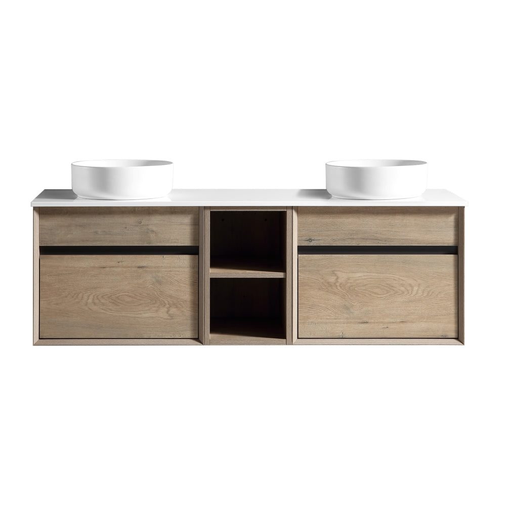 Sofia Forest Vanity 1500 & Slab + Shelf Excl Basin