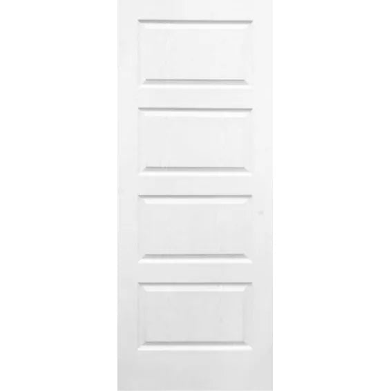 Interior Door Hollow Core Deep Moulded 4 Panel Horizontal Primed White w813 x h2032mm