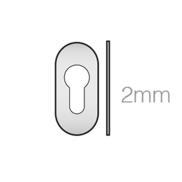 QS Escutcheon Cylinder 2mm Only per Pair