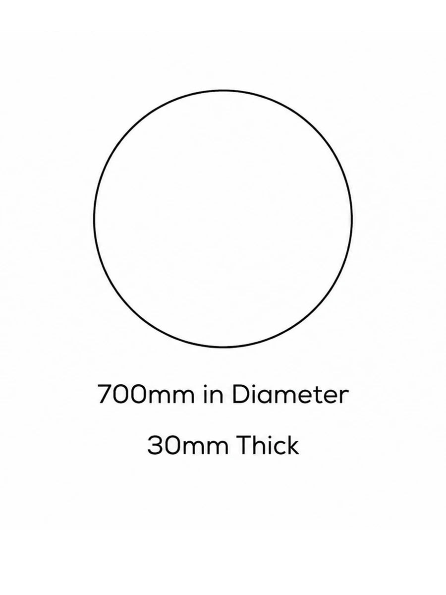 Affirmations Black Sun Round Led Mirror 30 x 700 x 700mm
