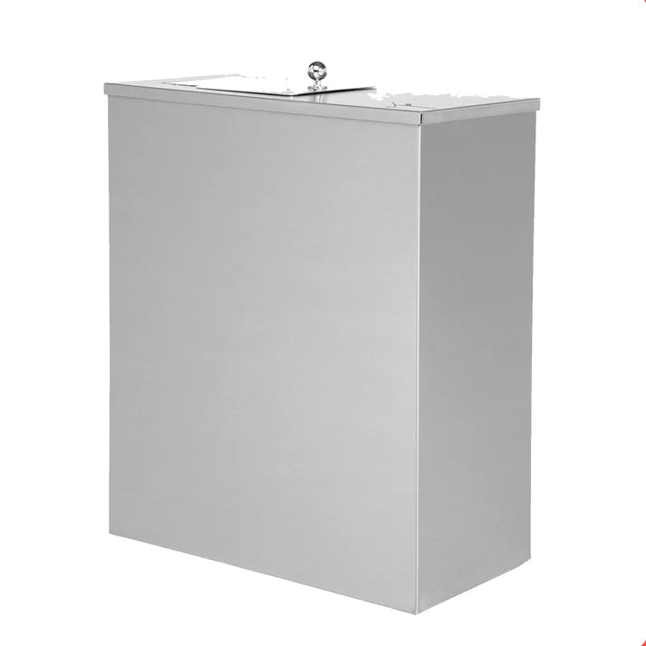 Lunar Small Stainless Steel Sanitary Bin Flat Lid