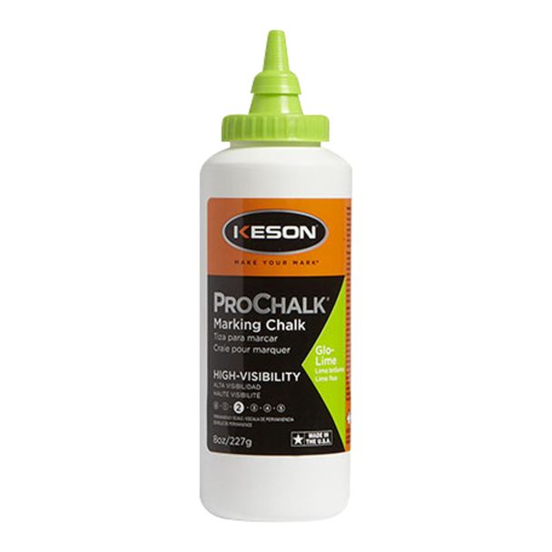 KESON ProChalk Marking Chalk High-Visibility Glo-Lime (227 G)