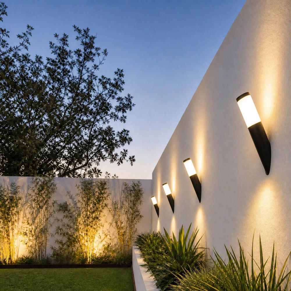 Chorus Sanded Black Outdoor Wall Light