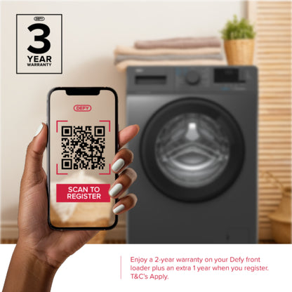 Defy 7kg Manhatten Grey Front Loader Washing Machine - DAW394