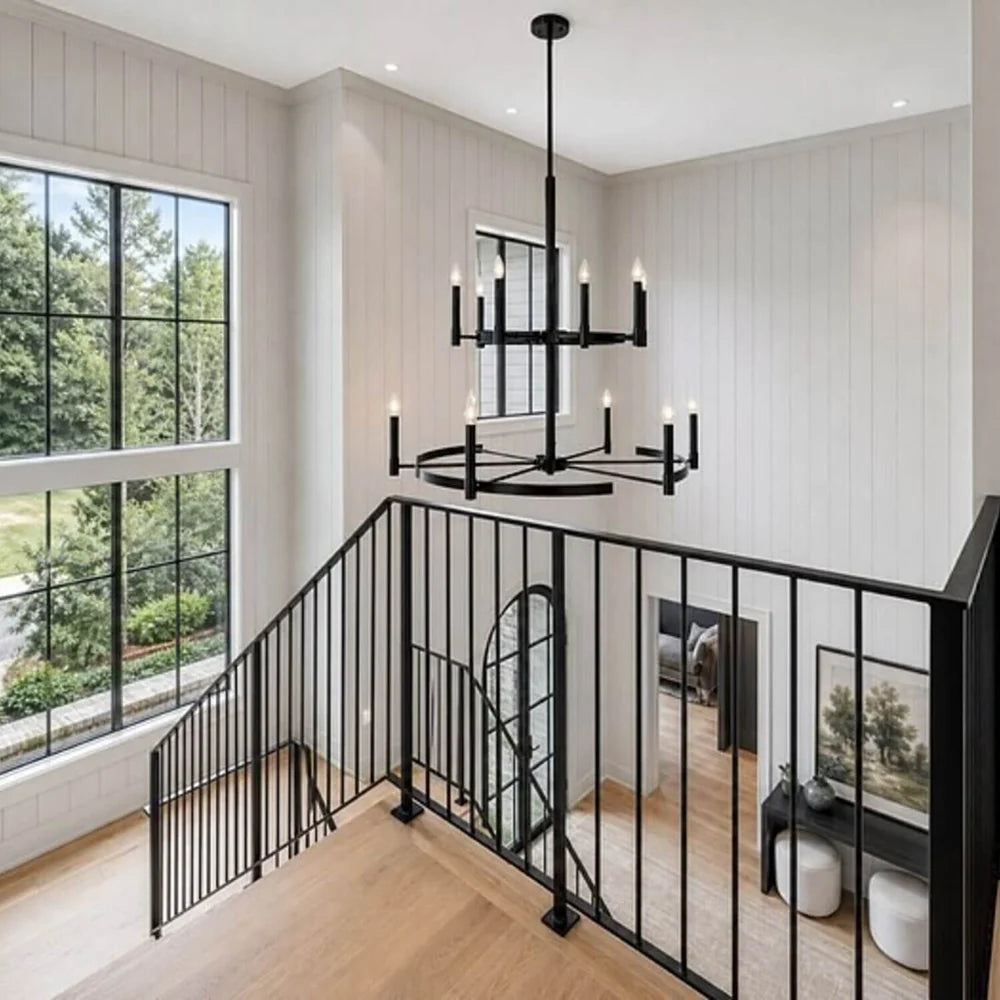 Blake Black 12 Light Chandelier