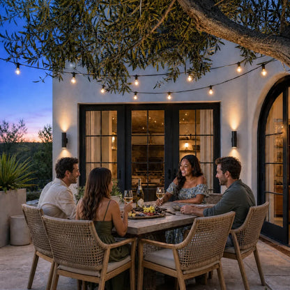 Luma 3 Sand Black Up and Down Facing Outdoor Wall Light