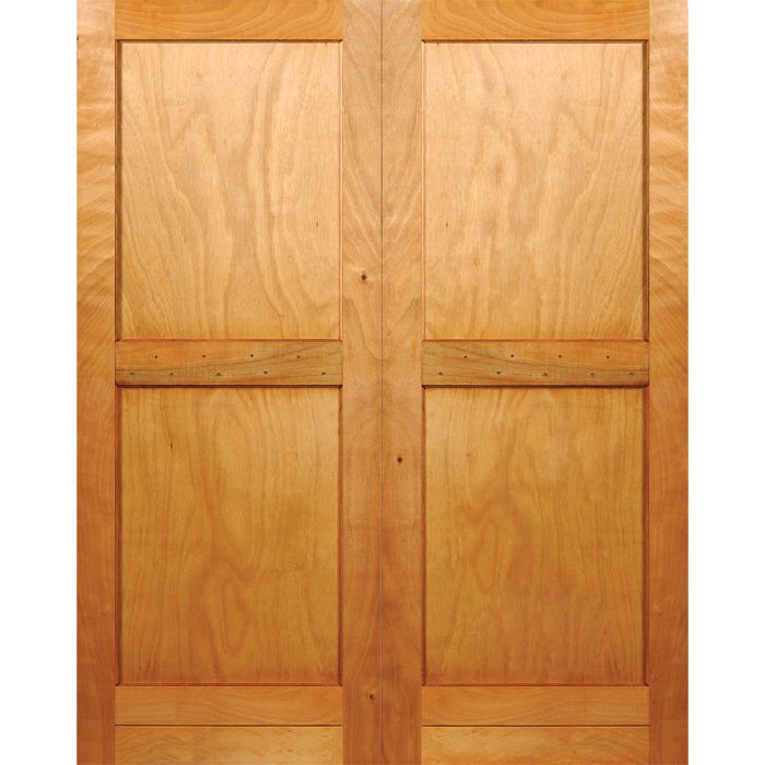 Swartland Hardwood Framed & Ledged Plyback Double Doors 1612 x 2032mm