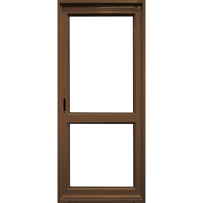 Swartland Bronze Aluminium Panel With Midrail Glass Door 890 x 2090mm