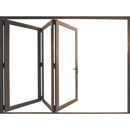 Swartland LH Bronze Aluminium 3-panel Full Glass 600mm Stacking Door