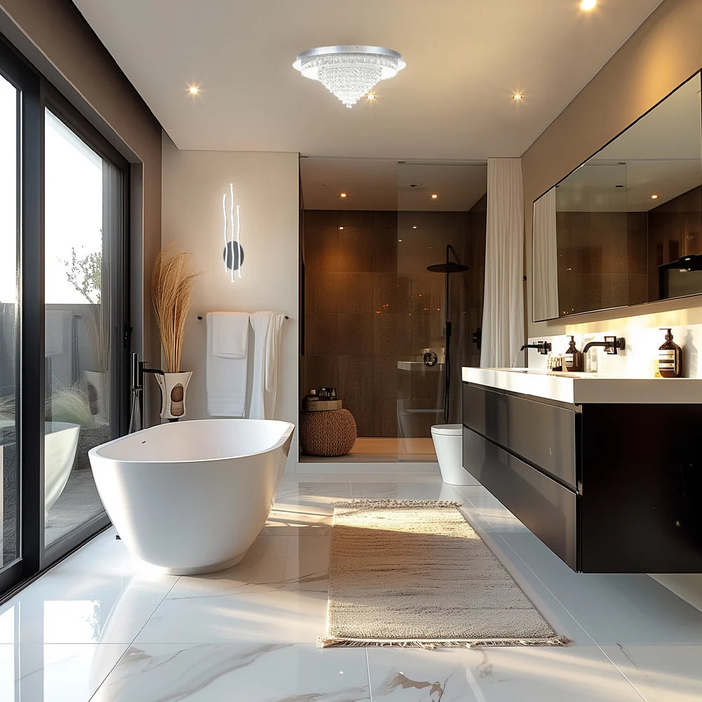 Star Chrome 60W Cool White LED Ceiling Light