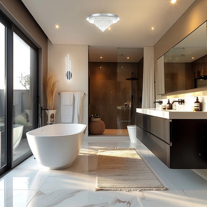 Star Chrome 60W Cool White LED Ceiling Light