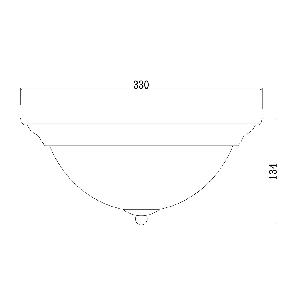 Nox Black Ceiling Light with Frosted Glass