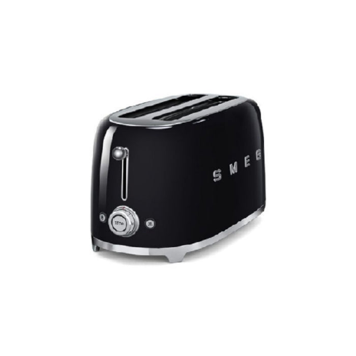 Smeg 4 Slice Black Toaster - TSF02BLSA
