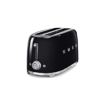 Smeg 4 Slice Black Toaster - TSF02BLSA