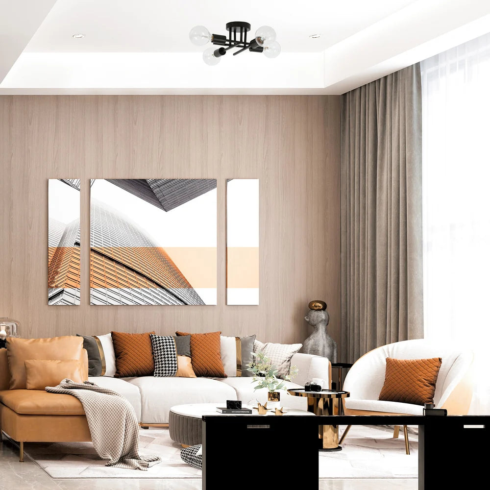 Olivia Black 4 Light Ceiling Light