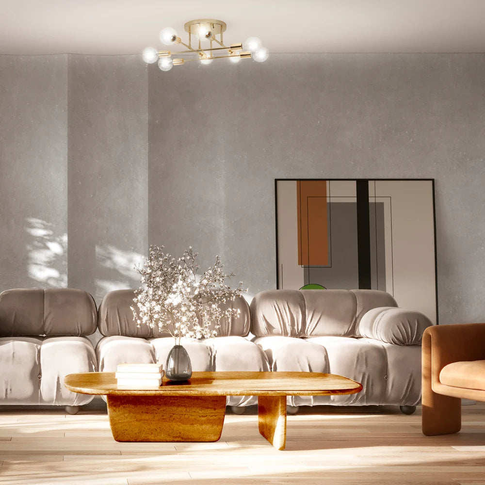 Olivia Champagne Gold 8 Light Ceiling Light