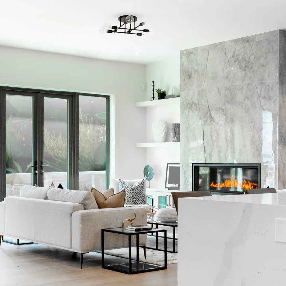 Olivia Black 8 Light Ceiling Light
