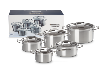 Le Creuset 3-ply Stainless Steel 5-piece Cookware Set