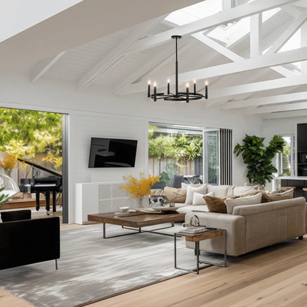Blake Black 6 Light Chandelier
