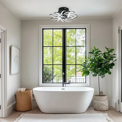 Willow Black 80W Cool White LED Ceiling Light