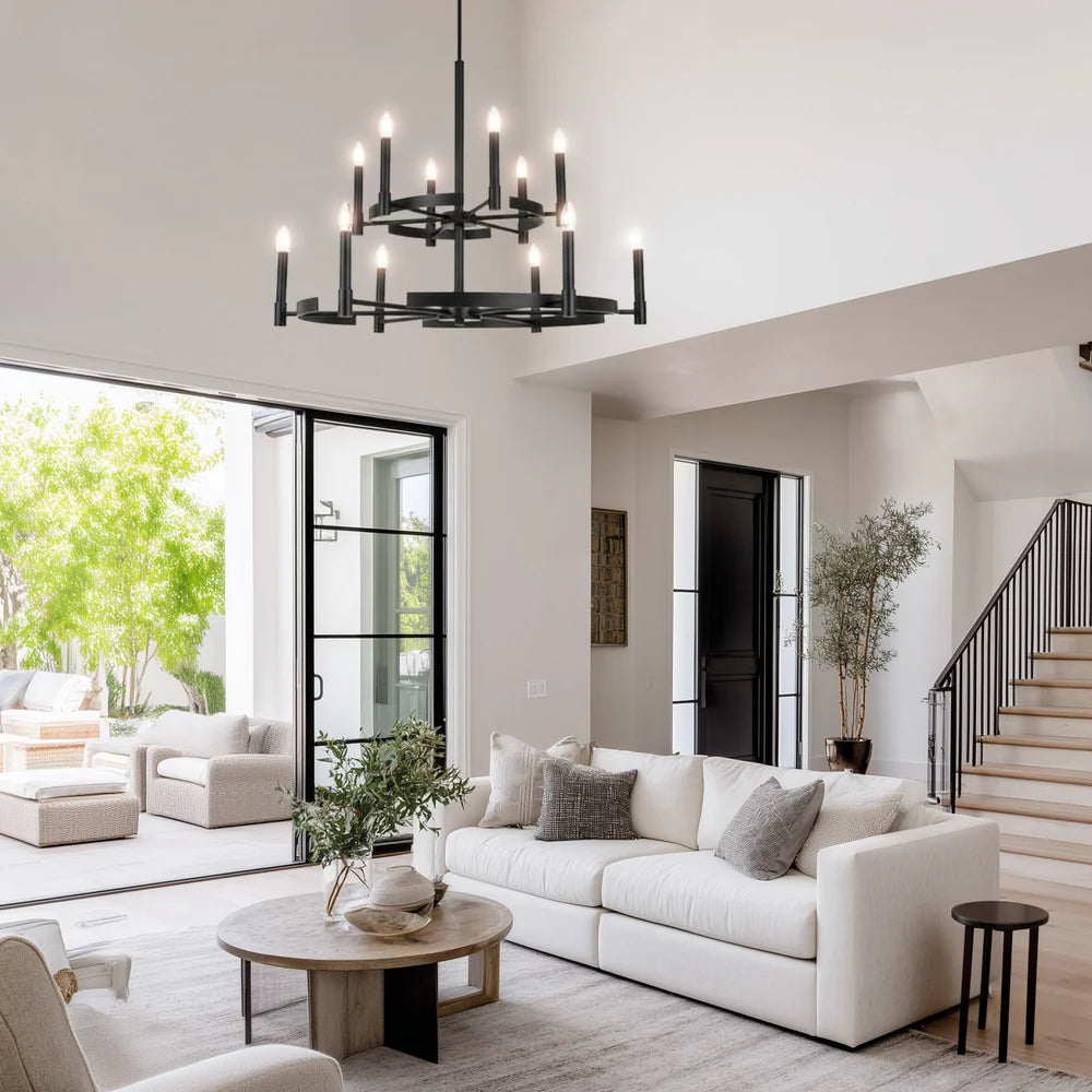 Blake Black 12 Light Chandelier