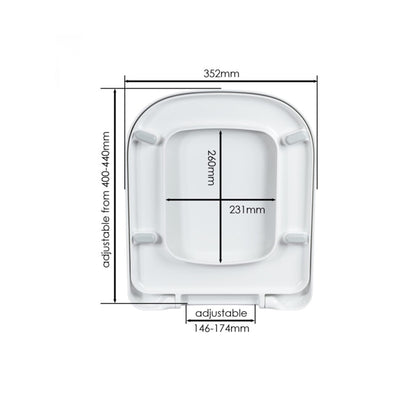 Wirquin Toilet Seat Mirage Soft Close
