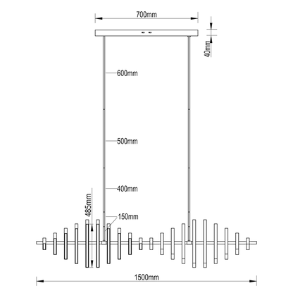 Grand Black 120W CCT LED Pendant