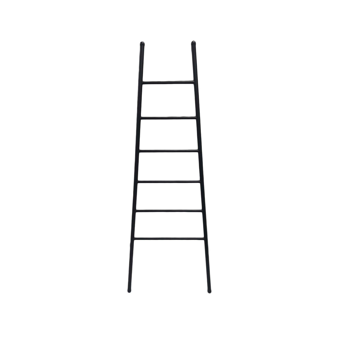 Bathroom Butler BB Towel Rail Ladder 6 Bar Round Black Non Heated