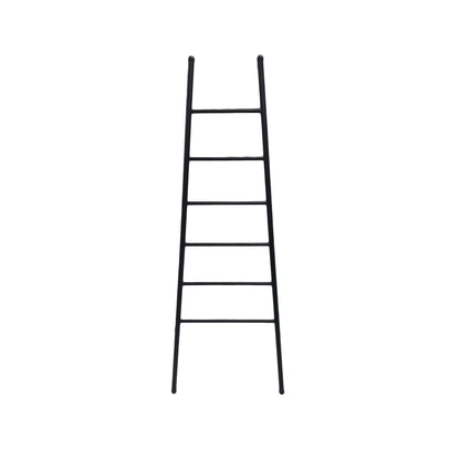 Bathroom Butler BB Towel Rail Ladder 6 Bar Round Black Non Heated