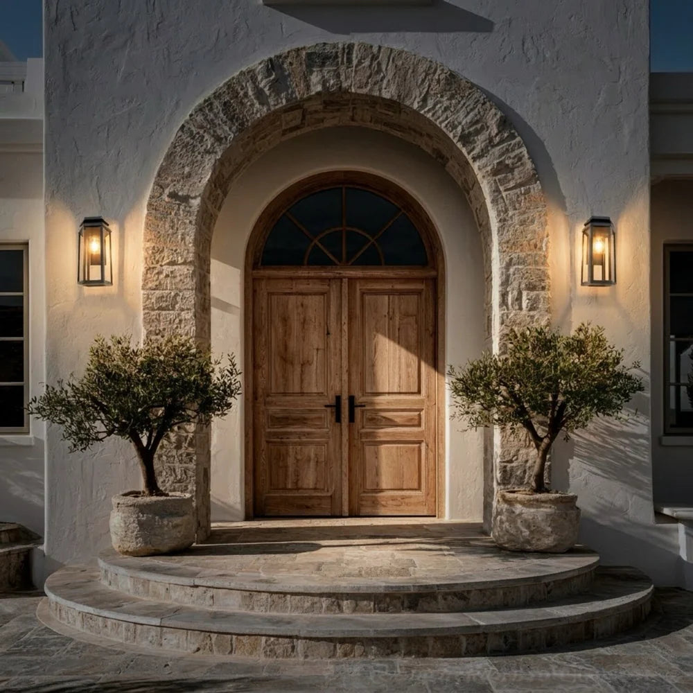 Cruise Black Outdoor Wall Light with Clear Glass