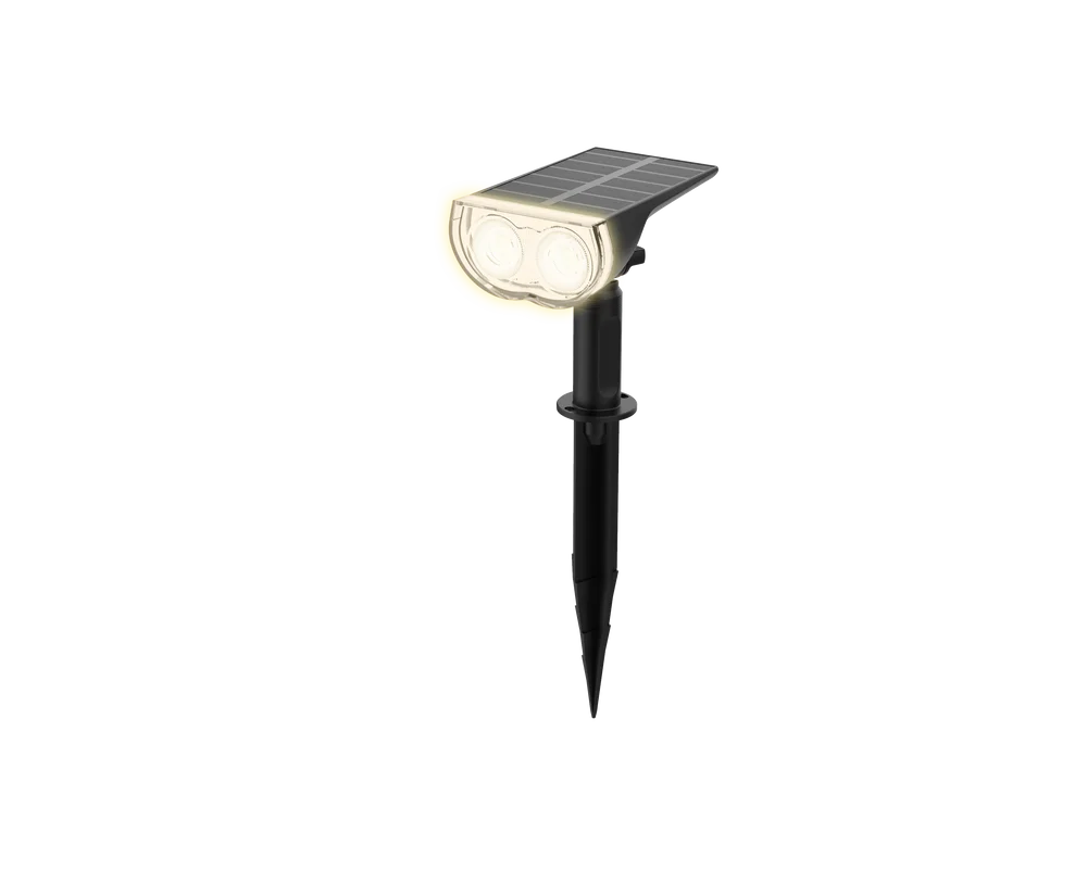 Nova Black 2W Warm White LED Solar Spot Light