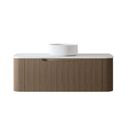 Madeira Walnut Vanity 1200 & Slab Excl Basin