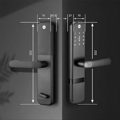 Yale Zuri Smart Biometric Door Lock – Bluetooth, Fingerprint, PIN, RFID & Key Access